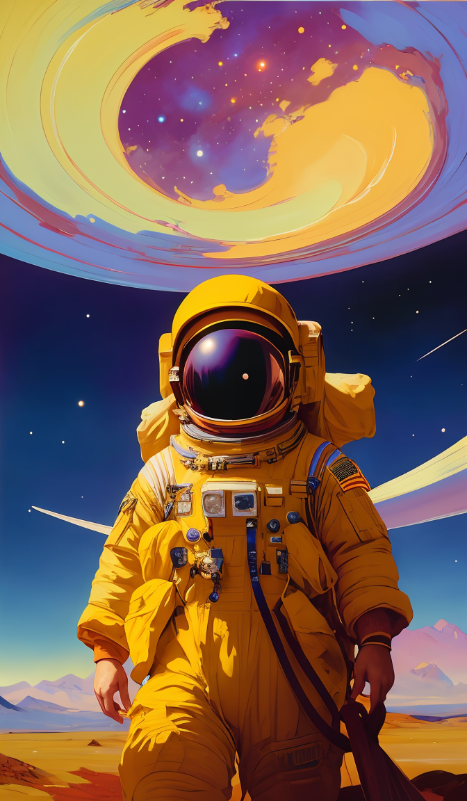 06163-3893793485-_realistic detailed image of an cosmonaut alone in the tundra next to whale skeleton in the style of Francis Bacon, Surreal, Nor.png